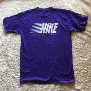 Nike Just Do It Spell Out Purple T Shirt